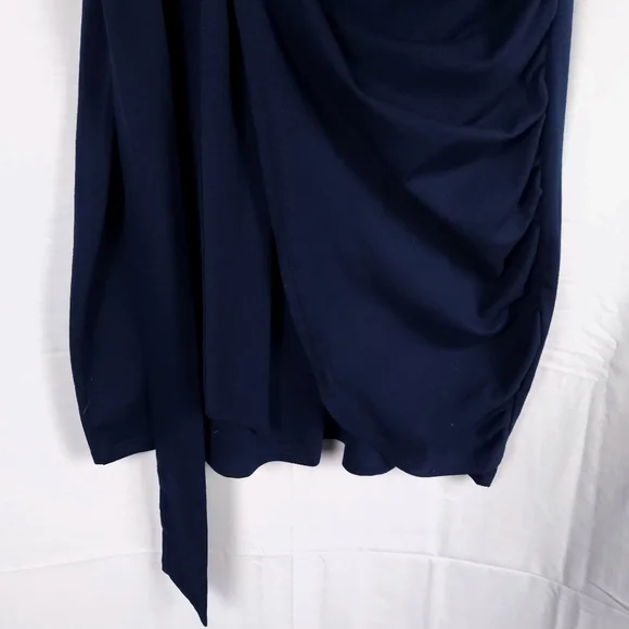 Elegant Navy Blue Sleeveless Dress Size Medium - Picture 4 of 6